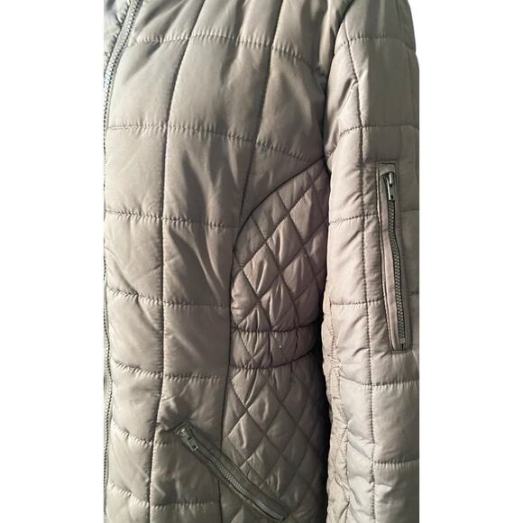 Totes Puffer Coat Weather Stoppers Women M Gray Faux Fur Hood Parka Jacket - Picture 3 of 16